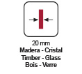 ESPECIFICACIONES - Grosor 20 mm Madera-Cristal SF